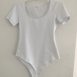 White short sleeve bodysuit